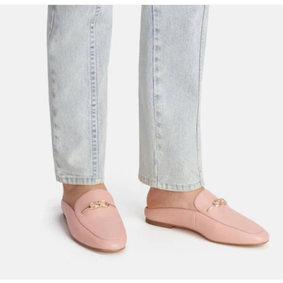 Coach Sienna Slide Loafers Shoes Women's Size 10 Color Chalk Leather Slip On - Picture 4 of 12